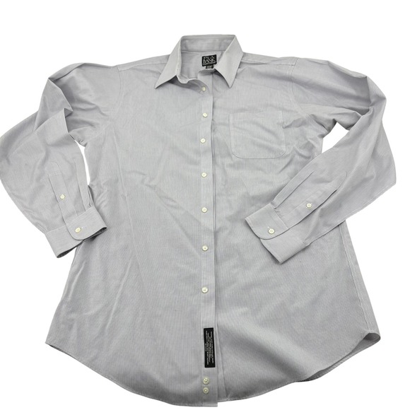 Jos. A. Bank Other - Jos A Bank Travelers Collection Tailored Fit Dress Shirt 16-36 grey checkered